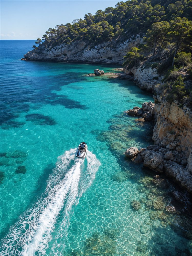 Aguas turquesa típicas del Mediterráneo